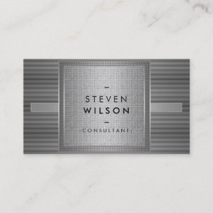 Tarjeta De Visita Metalizado profesional moderno elegante negro