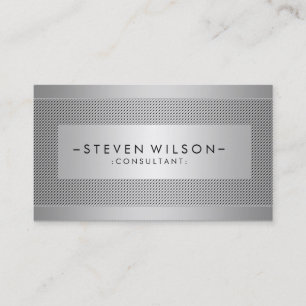 Tarjeta De Visita Metalizado profesional moderno elegante negro