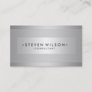 Tarjeta De Visita Metalizado profesional moderno elegante negro