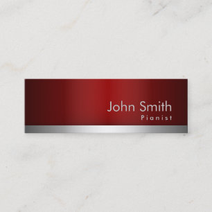 tarjeta de visita metalizado roja profesional del