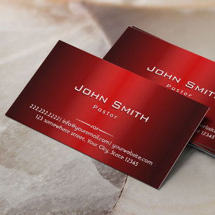 Tarjeta de visita metalizado roja profesional del