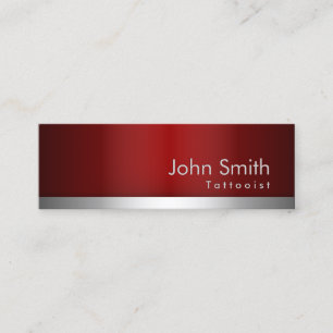tarjeta de visita metalizado roja profesional del