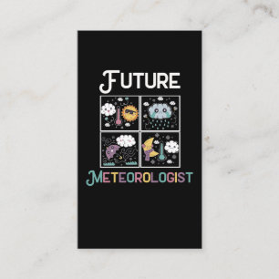 Tarjeta De Visita Meteorología Niños Weatherman Meteorólogo Futur