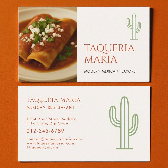 Tarjeta De Visita Mexican Restaurant Catering Service Photo (Subido por el creador)