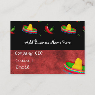 Tarjeta de visita MEXICANA de RESTAURANTE