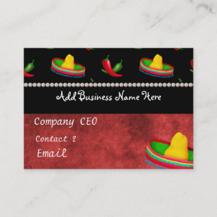 Tarjeta de visita MEXICANA de RESTAURANTE