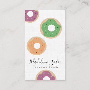 Tarjeta De Visita Mezcla de Donut Dulces Decorador de Pasteles