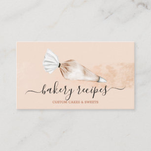 Tarjeta De Visita Mezcla de repostería de cocina de pastel beige nar