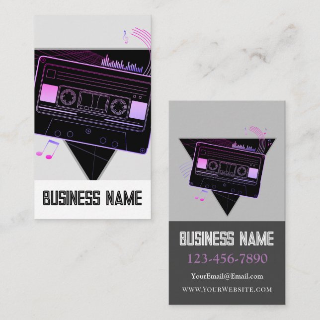 Tarjeta De Visita Mezcla retro (Anverso / Reverso)