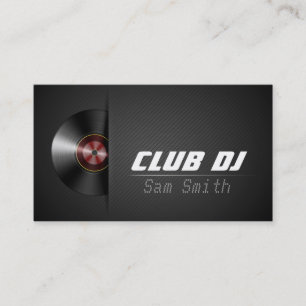 Tarjeta De Visita Mezclador de grabador de vinilo moderno y elegante