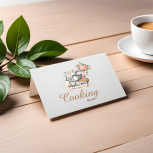 Tarjeta De Visita Mezclador de panadería floral profesional moderno,