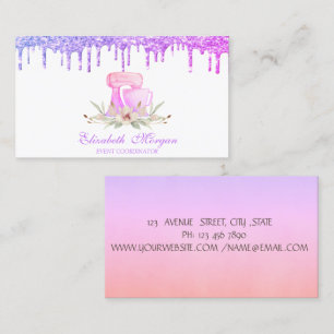 Tarjeta De Visita Mezclador de Pastel de Brillo Bakery