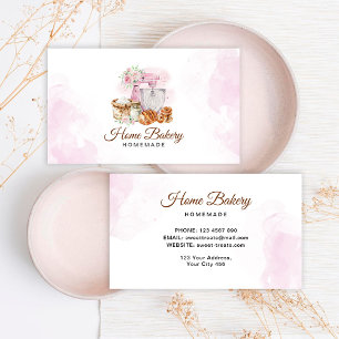 Tarjeta De Visita Mezclador rosa Panadería de Pan de Sourdough
