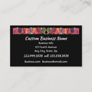 Tarjeta De Visita Mgr. de personal profesional negro, gerente de rec