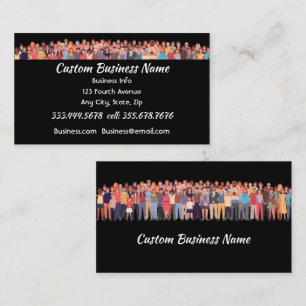 Tarjeta De Visita Mgr. de personal profesional negro, gerente de rec