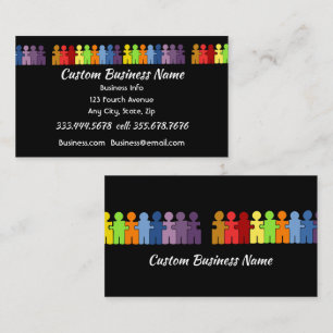 Tarjeta De Visita Mgr. de personal profesional negro, gerente de rec