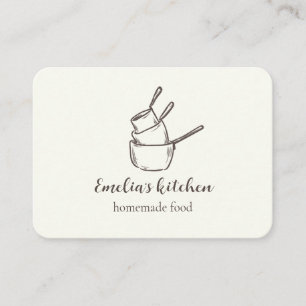 Tarjeta De Visita Mi cocina pequeña logo código qr déjanos una reseñ