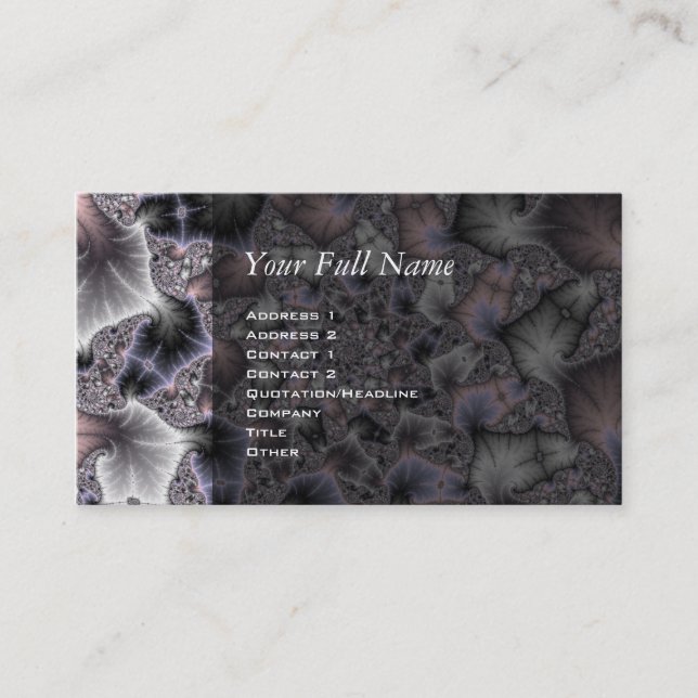 Tarjeta De Visita Mi estrella - Arte fractal (Anverso)