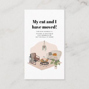 Tarjeta De Visita Mi gato y yo movemos el cambio de dirección