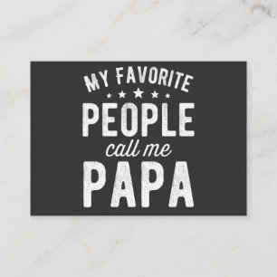 Tarjeta De Visita Mi gente favorita me llama papá