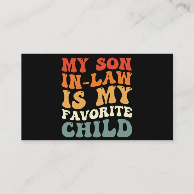 Tarjeta De Visita Mi Hijo De Derecho Es Mi Preferente Familia Infant (Anverso)