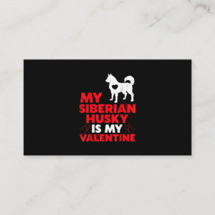 Tarjeta De Visita Mi Husky Siberiano Es Mi Valentín Producto Husky