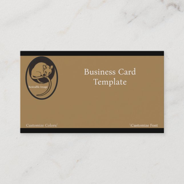 Tarjeta De Visita Mi Mascota - Logo de Art Rat (Anverso)