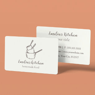 Tarjeta De Visita Mi pequeño negocio de catering de cocina