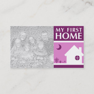 Tarjeta De Visita mi primer hogar (mod mauve)