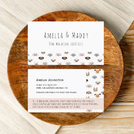 Tarjeta De Visita Mi primer negocio de paseos de perros - Joven empr