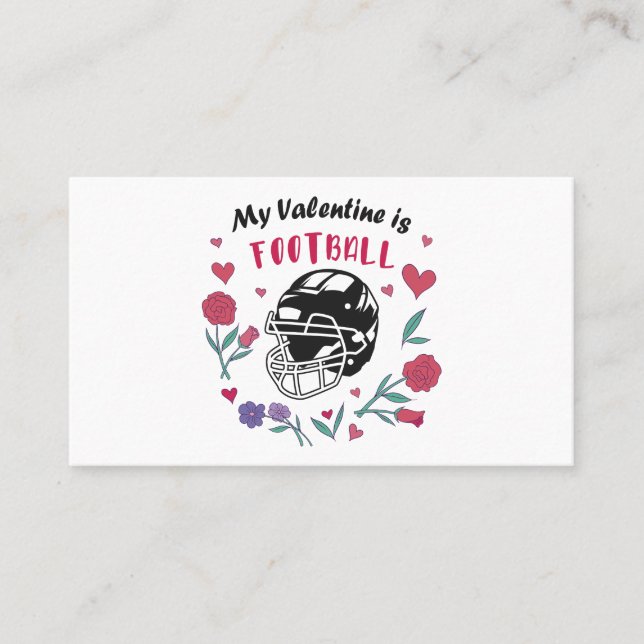 Tarjeta De Visita Mi San Valentín es el Fútbol (Anverso)