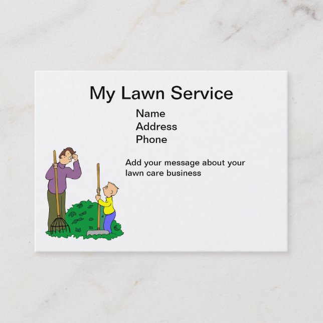 Tarjeta De Visita Mi servicio Lawn (Anverso)