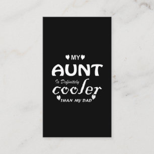 Tarjeta De Visita mi tía es definitivamente más fresca que mi papá