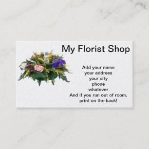 Tarjeta De Visita Mi tienda Florist