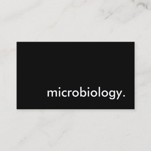 Tarjeta De Visita microbiología. (Anverso)