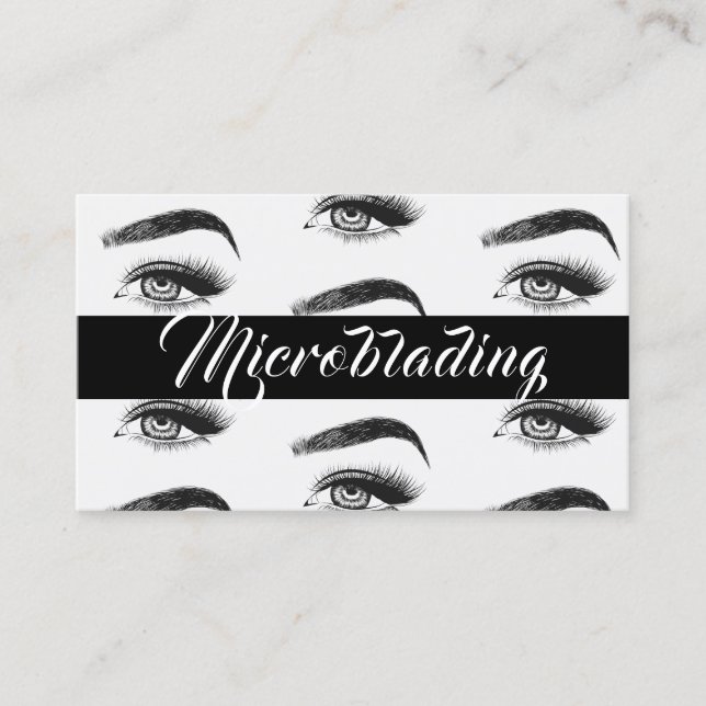 Tarjeta De Visita Microblading, Cejas, Tatuaje, Maquillaje Permanent (Anverso)