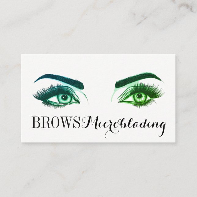 Tarjeta De Visita Microblading, Cejas, Tatuaje, Maquillaje Permanent (Anverso)
