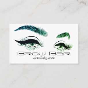 Tarjeta De Visita Microblading de Cejas y Pestañas, Extensiones de P