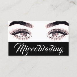 Tarjeta De Visita Microblading moderno, Cejas, Maquillaje Permanente
