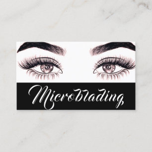 Tarjeta De Visita Microblading moderno, Cejas, Maquillaje Permanente