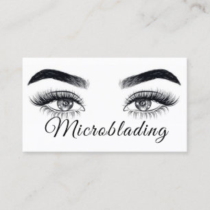 Tarjeta De Visita Microblading Moderno, Cejas, Maquillaje Permanente
