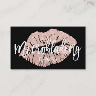 Tarjeta De Visita Microblading subió tipografía de los labios del