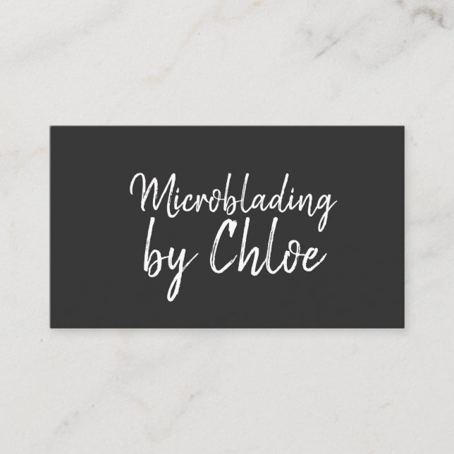 Tarjeta De Visita Microblando , cejas, tatuaje, maquillaje permanent (Anverso)