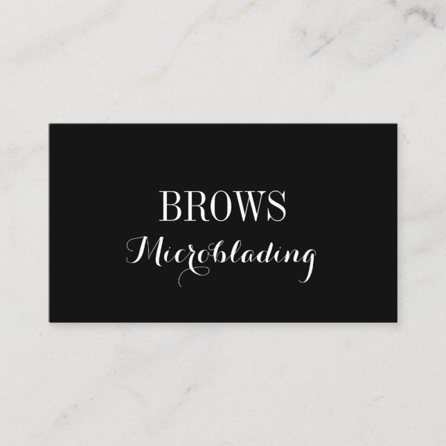 Tarjeta De Visita Microblando , cejas, tatuaje, maquillaje permanent (Anverso)