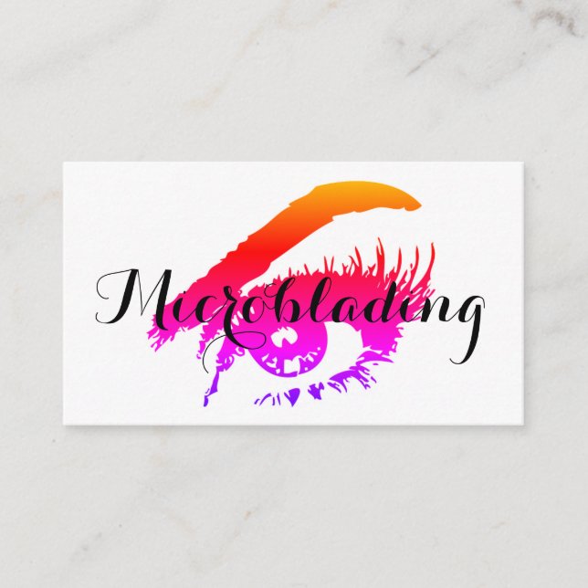Tarjeta De Visita Microblando , cejas, tatuaje, maquillaje permanent (Anverso)
