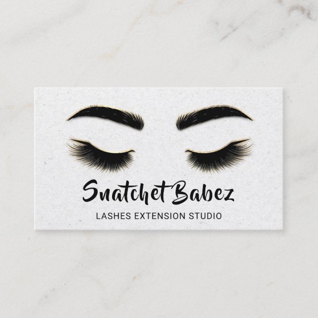 Tarjeta De Visita Microblando Maquillaje Eyelash Studio Logo QR Gris (Anverso)