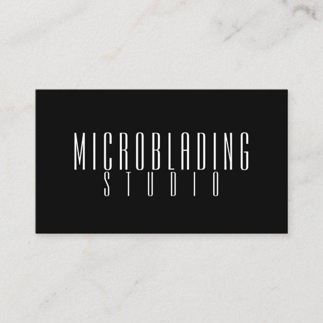 Tarjeta De Visita Microblando moderno, cejas, maquillaje permanente (Anverso)