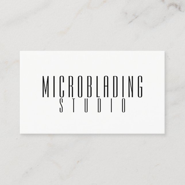 Tarjeta De Visita Microblando moderno, cejas, maquillaje permanente (Anverso)