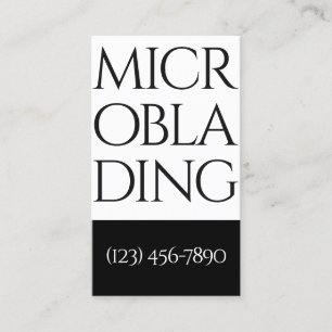 Tarjeta De Visita Microblando moderno, cejas, maquillaje permanente