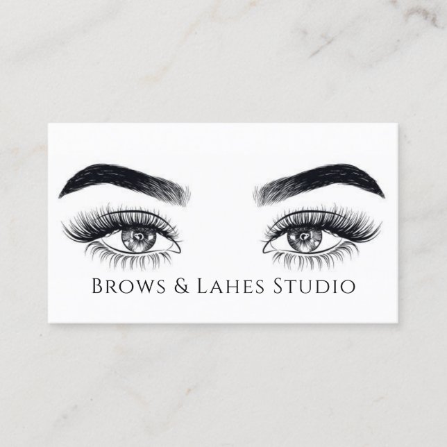 Tarjeta De Visita Microblando moderno, cejas, maquillaje permanente (Anverso)